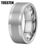 High Quality Polished Brushed Flat 6MM/8MM Tungsten Comfort Fit Wedding Bands for Men and Women Rings