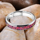 Charming Opal Ring Nice 4MM Color Women Tungsten Comfort Fit Engagement Wedding Bands Trendy Jewelry