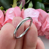 Shiny Polished White Tungsten Couple Ring 2/3/4/5/6/7/8/10mm Nice Comfort Fit Engagement Wedding Bands for Men Women