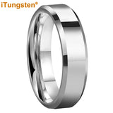 High Polished Beveled Finish Excellent Quality 8MM 6MM 4 Colors Comfort Fit Men Women Tungsten Carbide Wedding Band