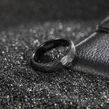 Fabulous New Arrival Popular 6/8mm Black Hammer Pattern Tungsten Carbide Brushed Ring Wedding Bands