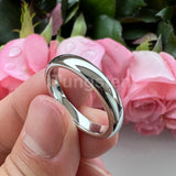 Shiny Polished White Tungsten Couple Ring 2/3/4/5/6/7/8/10mm Nice Comfort Fit Engagement Wedding Bands for Men Women