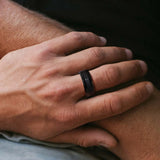 High Quality Black Silver Color Anti Scratch 8mm Tungsten Wedding Bands for Men - Simple Plain Male Wedding Rings