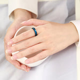 Black Rose Gold  Faceted Edge Dome Polished 4MM/6MM Tungsten Carbide Wedding Bands Couple Rings for Women and Men