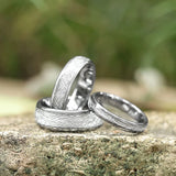 Astonishing Silver Color Polished Thread Tangle Inlay 4/6/8mm Tungsten Carbide Engagement Rings Wedding Bands