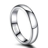 Pure Silver Color Tungsten 2mm/4mm/6mm/8mm Couple Engagement Rings Lovers Jewelry Wedding Bands for Men and Women