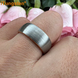 Superb Domed Band Laser Engraved 4/5/6/7/8/10mm Men Women Tungsten Carbide Comfort Fit Rings - Dailylife Jewelry