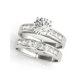 Stunning 1 Carat Round Moissanite Diamonds Ring Sets For Women - Fine Jewelry 925 Silver Wedding Engagement Rings