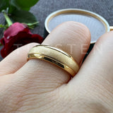 Super Sandblasted Gold 6/8MM Tungsten Ring for Men and Women Fashion Comfortable Fit Engagement Wedding Band