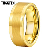 High Quality Polished Brushed Flat 6MM/8MM Tungsten Comfort Fit Wedding Bands for Men and Women Rings