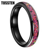 Charming Opal Ring Nice 4MM Color Women Tungsten Comfort Fit Engagement Wedding Bands Trendy Jewelry