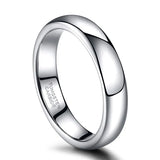 Pure Silver Color Tungsten 2mm/4mm/6mm/8mm Couple Engagement Rings Lovers Jewelry Wedding Bands for Men and Women