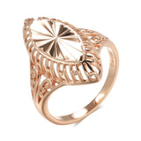 Awesome Hollow Textured New Gothic Personality Embossed 14K Rolled Rose Gold Rings for Women  Jewelry Wedding Party