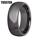 Amazing Domed Polished Finish Gold/Siver/Black Tone 6/8MM Tungsten Carbide Men Women Comfortable Fit Wedding Bands