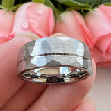 High Quality Cool Hammer 8mm Men and Women Tungsten Comfort Fit Engagement Wedding Band