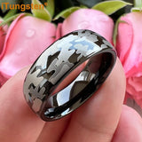 Superb 6mm 8mm Cool Pattern Domed Finish Engraved Fashion Men Women Tungsten Engagement Wedding Comfort Fit Band