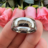 Trendy Laser Engraved 6mm 8mm Fashion Tungsten Carbide Comfort Fit Ring for Men Women - Engagement Wedding Band