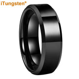High Polished Beveled Finish Excellent Quality 8MM 6MM 4 Colors Comfort Fit Men Women Tungsten Carbide Wedding Band