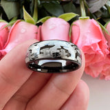Superb 6mm 8mm Cool Pattern Domed Finish Engraved Fashion Men Women Tungsten Engagement Wedding Comfort Fit Band