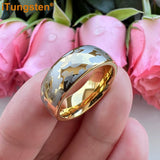 Superb 6mm 8mm Cool Pattern Domed Finish Engraved Fashion Men Women Tungsten Engagement Wedding Comfort Fit Band