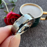 High Quality Polished Brushed Flat 6MM/8MM Tungsten Comfort Fit Wedding Bands for Men and Women Rings