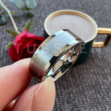 High Quality Polished Brushed Flat 6MM/8MM Tungsten Comfort Fit Wedding Bands for Men and Women Rings