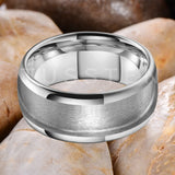Classic Marvelous Groove Domed Polished 10mm Tungsten Blank Core with 6mm Comfort Fit Rings
