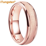 Awesome Domed Grooved Sandblasted 6mm 8mm Tungsten Carbide Comfort Fit Ring for Women Men - Gift Jewelry