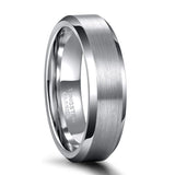 Classic Brushed Grey Silver Color 4/6/8mm Tungsten Carbide Comfort Fit Engagement Rings Wedding Bands For Men Women