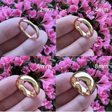 Trendy Jewelry 2/4/6/8/10mm Gold Plated Tungsten Ring For Men and Women Comfort Fit Couple Engagement Wedding Band