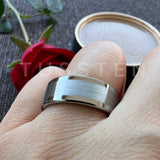 High Quality Polished Brushed Flat 6MM/8MM Tungsten Comfort Fit Wedding Bands for Men and Women Rings