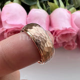 Marvelous Domed Stepped Edges 6mm 8mm Tungsten Hammer Comfort Fit Engagement Wedding Band Men, Women Trendy Jewelry