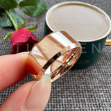 Amazing Stepped Beveled Great Workmanship 10/12MM Big Men Tungsten Rings Wedding Bands Fathers' Day Gift Jewelry