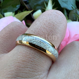 Awesome Meteorite Inlay 6mm 8mm Tungsten Carbide Ring for Men Women - Engagement Wedding Band Fashion Jewelry