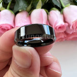 High Polished Beveled Finish Excellent Quality 8MM 6MM 4 Colors Comfort Fit Men Women Tungsten Carbide Wedding Band