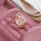 Exquisite Fashion Vintage Syle 14K Rolled Rose Gold AAA Zirconia Diamonds Full Pave Setting Women's Ring Jewelry