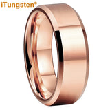 High Polished Beveled Finish Excellent Quality 8MM 6MM 4 Colors Comfort Fit Men Women Tungsten Carbide Wedding Band