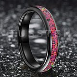 Charming Opal Ring Nice 4MM Color Women Tungsten Comfort Fit Engagement Wedding Bands Trendy Jewelry
