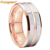 High Polished Excellent  Workmanship 6mm 8mm Two Colors Tungsten Engagement Wedding Band Men Women Fashion Jewelry