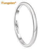 Shiny Polished White Tungsten Couple Ring 2/3/4/5/6/7/8/10mm Nice Comfort Fit Engagement Wedding Bands for Men Women