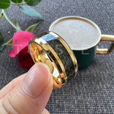 Excellent Shiny Bevel Edges 8MM Black Carbon Fiber Ring Classic Tungsten Comfort Fit Wedding Band For Men Women