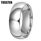 Amazing Domed Polished Finish Gold/Siver/Black Tone 6/8MM Tungsten Carbide Men Women Comfortable Fit Wedding Bands