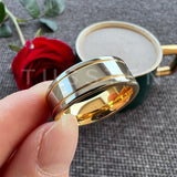 Excellent Grooved Polished Finish 8MM Trendy Gift Jewelry Men and Women Tungsten Engagement Rings Bands