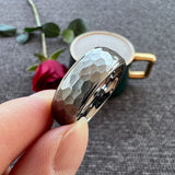 New Arrival Classic Domed Hammer 6MM/8MM Tungsten Men and Women Wedding Comfort Fit Bands Rings Fashion Jewelry