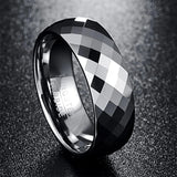 Super Multi-faceted Rhombus Geometric Tungsten Wedding Bands For Men Promise Engagement Party Rings Fashion Jewelry