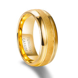 Terrific Frosted 8mm Tungsten Carbide Ring Gold Silver Color For Wedding Engagement BandS Party Rings