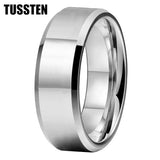 Wonderful High Polished Beveled Finish 6/8MM Men Women Tungsten Comfortable Fit Engagement Wedding Band Rings