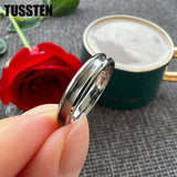 Charming 4MM Tungsten Blank Rings with 2MM Groove For Inlay Channel Polished Shiny Dome Edges Women Wedding Bands