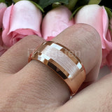 Popular Beveled Center Brushed and Polished 10mm Large Ring Men's Tungsten Engagement Comfortable Fit Ring