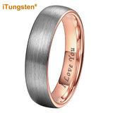 Superb Domed Band Laser Engraved 4/5/6/7/8/10mm Men Women Tungsten Carbide Comfort Fit Rings - Dailylife Jewelry